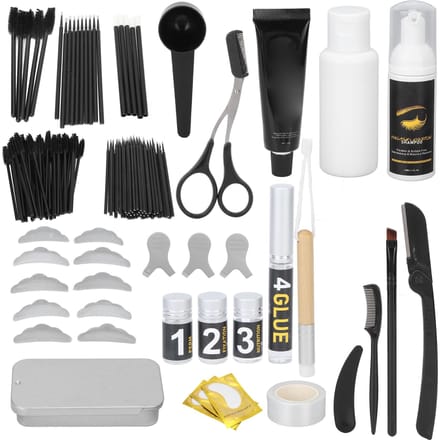 3 in 1 Waterdichte Wenkbrauw Tint Perm Wimperlift Tint Kit Semi-permanente Krullende Wimper Set black