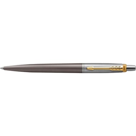 Parker Jotter Ballpoint Pen | Grey Lacquer with Gold Trims | Medium Point | Blue Ink Refill | Gift Box