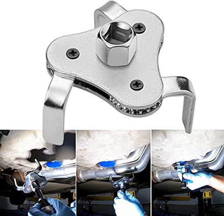 Universele verstelbare oliefiltersleutel voor 2,5" tot 4,5" oliefilters - 3-been remover tool set