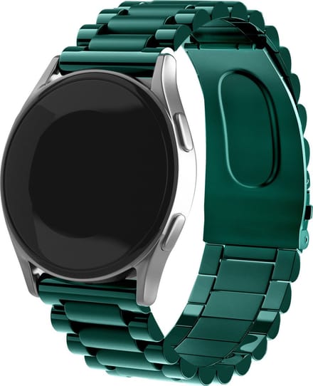Strap-it Stalen schakel bandje - geschikt voor Polar Ignite / Ignite 2 / Ignite 3 / Unite / Pacer - groen