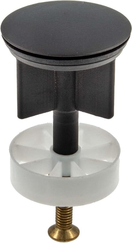 Excenterplug - Afvoerstop Overloop - Badkamer Afvoer - Verstelbare Schroef - 40 mm - Zwart Mat