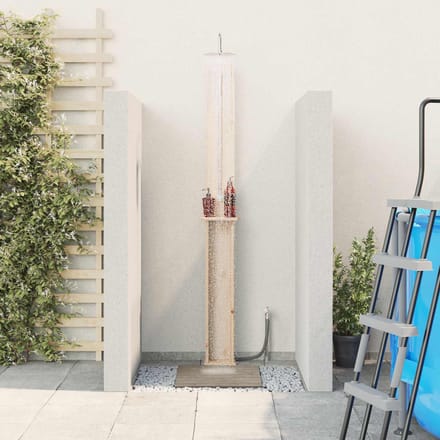 vidaXL - Buitendouche - 246 - cm - Massief - grenenhout - en - roestvrijstaal