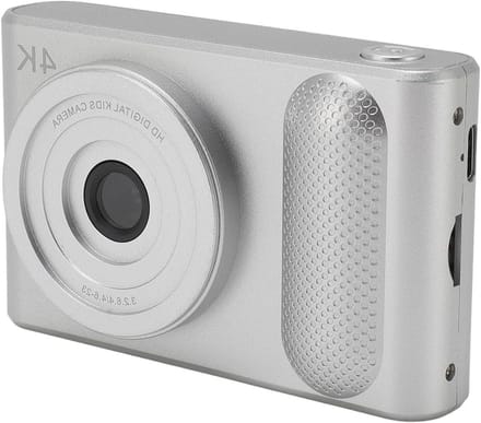 Digitale Camera 48 MP 4K Autofocus Compactcamera met 24 Inch Scherm 16x Digitale Zoom Vlogcamera voor Tieners-beginners (SILVER)