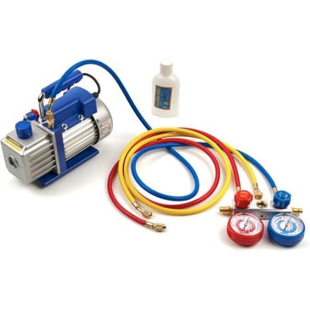 HBM Vacuümpomp 1 Traps met 2 Voudige Manometerset 60 Liter Per Minuut