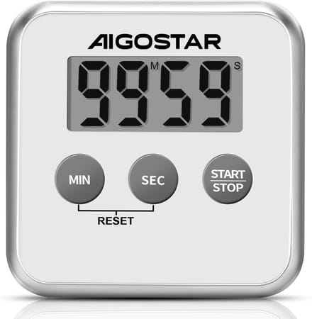 SnelShoppen - Digitale Keukentimer met Groot LCD-Display, Multifunctionele Stopwatch en Achteruitteller, 3-in-1 Timer met Magneet, Standaard en Gat vo