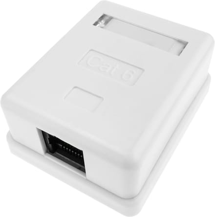 BeMatik - 1 RJ45 Cat.6 UTP-oppervlaktedoos