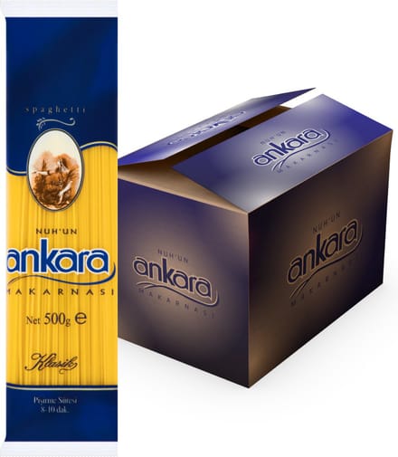 Ankara Pasta - spaghetti dun en lang- Doos 20 x 500g