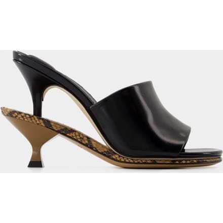 Les Doubles muiltjes sandalen - Jacquemus - Leer - Zwart