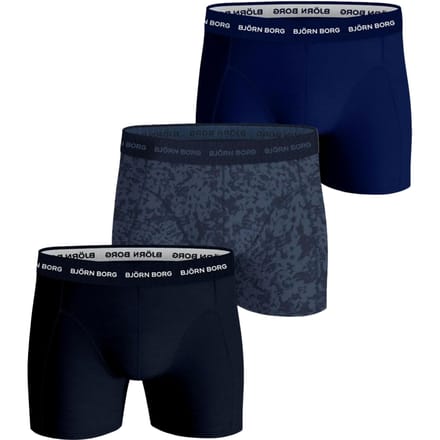 Bjorn Borg Cotton Stretch Boxers 3Pack Donkerblauw - Maat M - Heren - Boxershorts