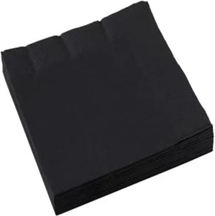 40 Zwarte Servetten - 33 x 33 cm - 3-Laags - Amscan