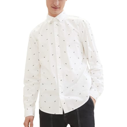 Tom Tailor Denim - Lange mouw overhemd - Mannen - XL - Wit - Katoen - 1040154