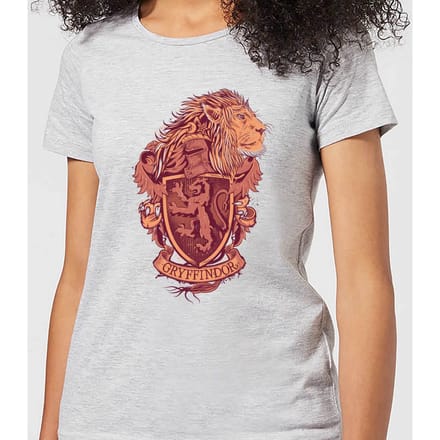 Harry Potter Gryffindor Drawn Crest dames t-shirt - Grijs - M