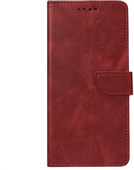 Rixus Bookcase For Apple iPhone 17 Pro Max Dark Red