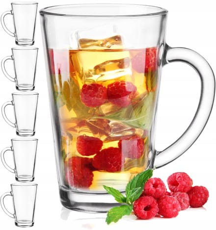 6x Latte Macchiato Glazen 300ml met Oor