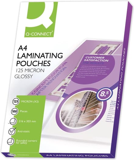 Q-CONNECT lamineeretui A4 250 micron (2x 125 micron) 100 stuks 10 stuks