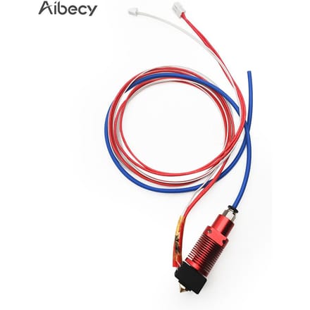 Aibecy 24V Geassembleerde Extruder Hot End Kit 0.4mm Nozzle Verwarmingsblok Siliconen Hoes Compatibel met veelkleurig
