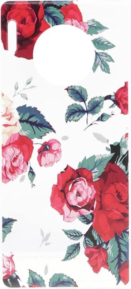 Shop4 - Geschikt voor Huawei Mate 30 Hoesje - Zachte Back Case Rozen Transparant
