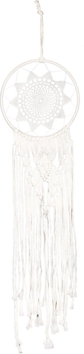QUVIO Dromenvanger rond groot / Dream catcher / Indianen droomvanger - Wit