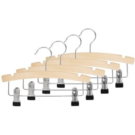 Prénatal kledinghanger hout met klem 4 stuks Onbehandeld/Naturel unisex