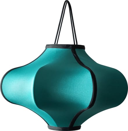 Lampenkap 40cm-Lantaarn-Elastische Stof-Turquoise 'Lumi'