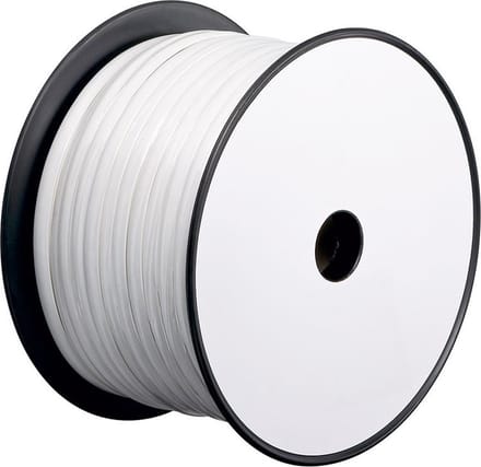 Telefoonkabel 8-aderig op rol - CCA (AWG28) / wit - 100 meter