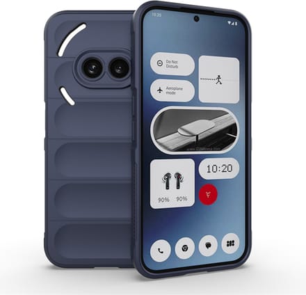 MobyDefend Hoesje - Geschikt voor Nothing Phone (2a) / Nothing Phone (2a) Plus - TPU Gripcase - Blauw