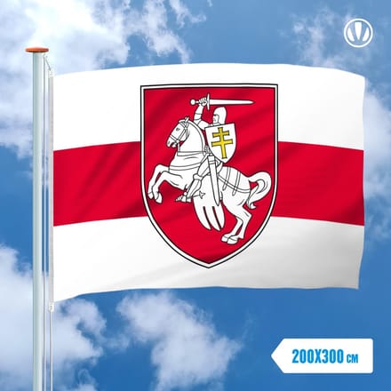 Vlag Wit-Rusland met wapen 200x300cm