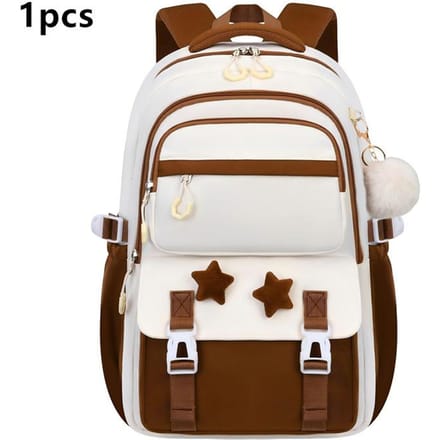 3 stuks/set pentagram schooltassen voor middelbare schoolmeisjes grote capaciteit schattige patchwork rugzak met etui lunchbox