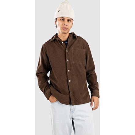 Redefined Rebel RRWes Corduroy Boxy Fit Shirt bruin