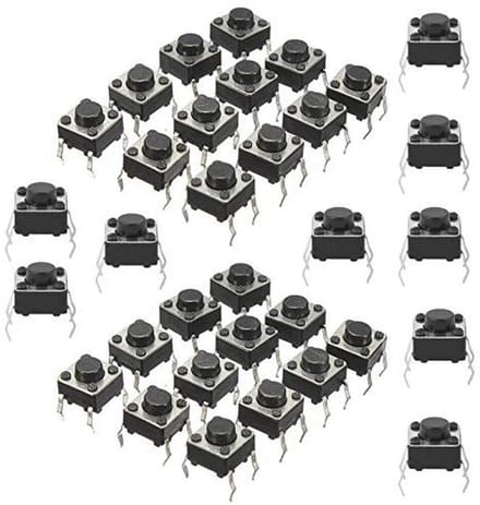 200 stuks microtoetsen - Tactiele Drukknoppen en Microschakelaars - Compact 6 x 6 x 5 mm
