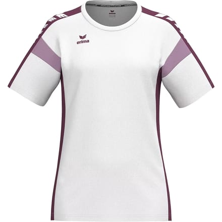 Erima Celebrate 125 T-Shirt Dames - Wit / Burgundy | Maat: 44