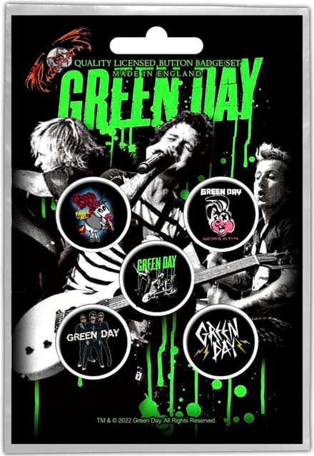 Green Day - Revolution Badge/button - Set van 5 - Multicolours