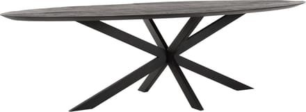 DTP Home Timeless Black eettafel ovaal teakhout – 280x120x78 cm