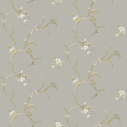 Duro Vliesbehang 523-02 - Gammalsvenska klassiker - Botanisch Grijs - 53cm x 10.05m