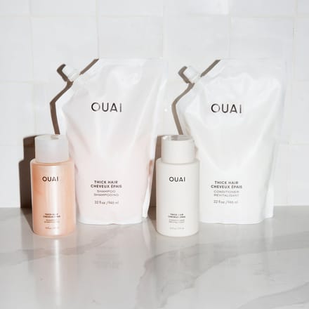OUAI Thick Shampoo and Refill Bundle