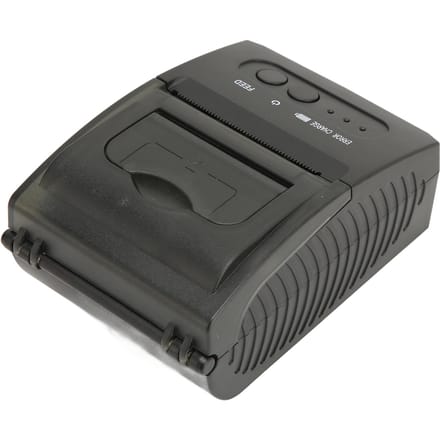 Imprimante thermique portable 58 mm de largeur, rechargeable 2 000 mAh EU Plug black