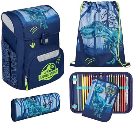 Scooli schooltas EasyStart Schulranzen-Set 5-delig Jurassic World donkerblauw