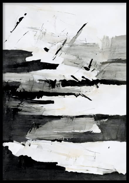 Poster Abstract paint - Abstracte poster - 30x40 cm - Exclusief lijst - WALLLL