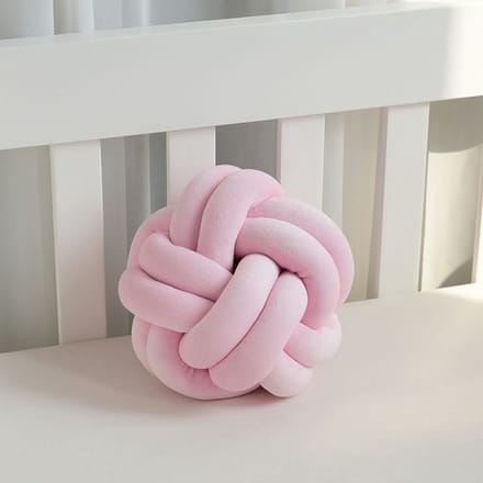IL BAMBINI - geknoopt kussen - balkussen - sierkussen - knoop - 25 cm - roze