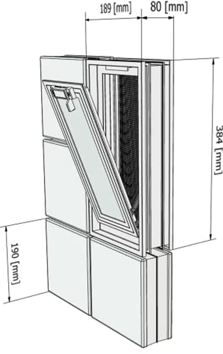 Witte Ventilatieramen 19x19x8cm met Vliegengaas