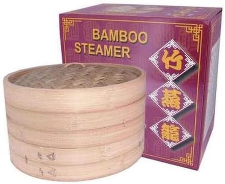 3-Delige Bamboe Stoommand Set - 30,5 cm - Stoompan voor Gezond Koken