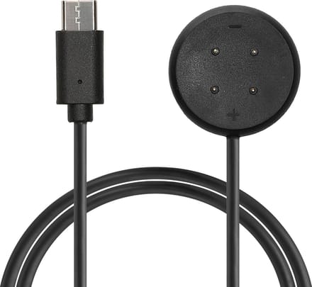 kwmobile USB-oplaadkabel type c geschikt voor Google Pixel Watch 3 / 2 /Fitbit Versa 4 3 2 - Kabel voor smartwatch - in zwart