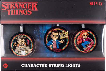 Stranger Things - lichtsnoer - met personages - 9 lampjes - 3,15 meter lang - USB-C
