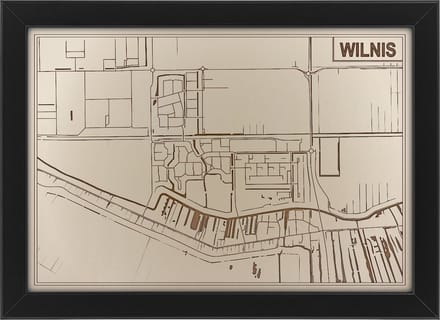 Houten stadskaart van Wilnis