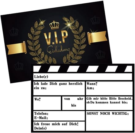 Dailygoods- Uitnodigingskaarten 20 stuks - VIP-uitnodigingen