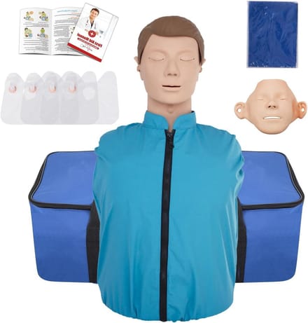 Reanimatiepop Volwassen - Eerste Hulp Dummy - Training Oefenen - Realistisch Half Lichaam - 75 x 375 x 25 cm