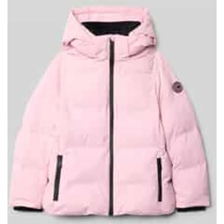 Regular fit gewatteerd jack met logo-applicatie, model 'MUYLA'