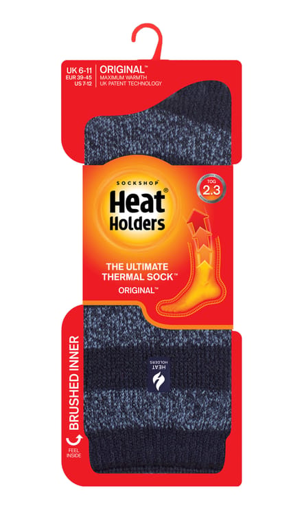 Heat Holders Heren extra dikke warme thermo sokken - Marine / Denim (Palermo)
