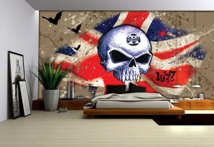 Alchemy Union Jack Skull Photo Wallcovering