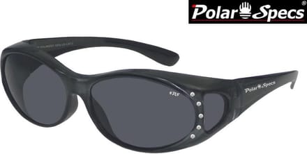 Polar Specs® Overzet Zonnebril PS5076 Diamond –Metallic Grey – Polarized Black – Medium – Women